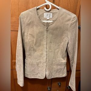 Y2K suede zip up jacket